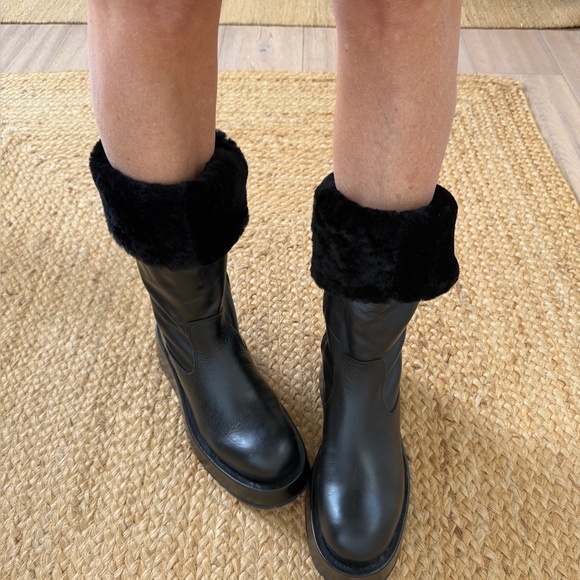 Neiman Marcus NWT  Paloma Barceló Boots leather flatform boots Two boots in one - Picture 5 of 11